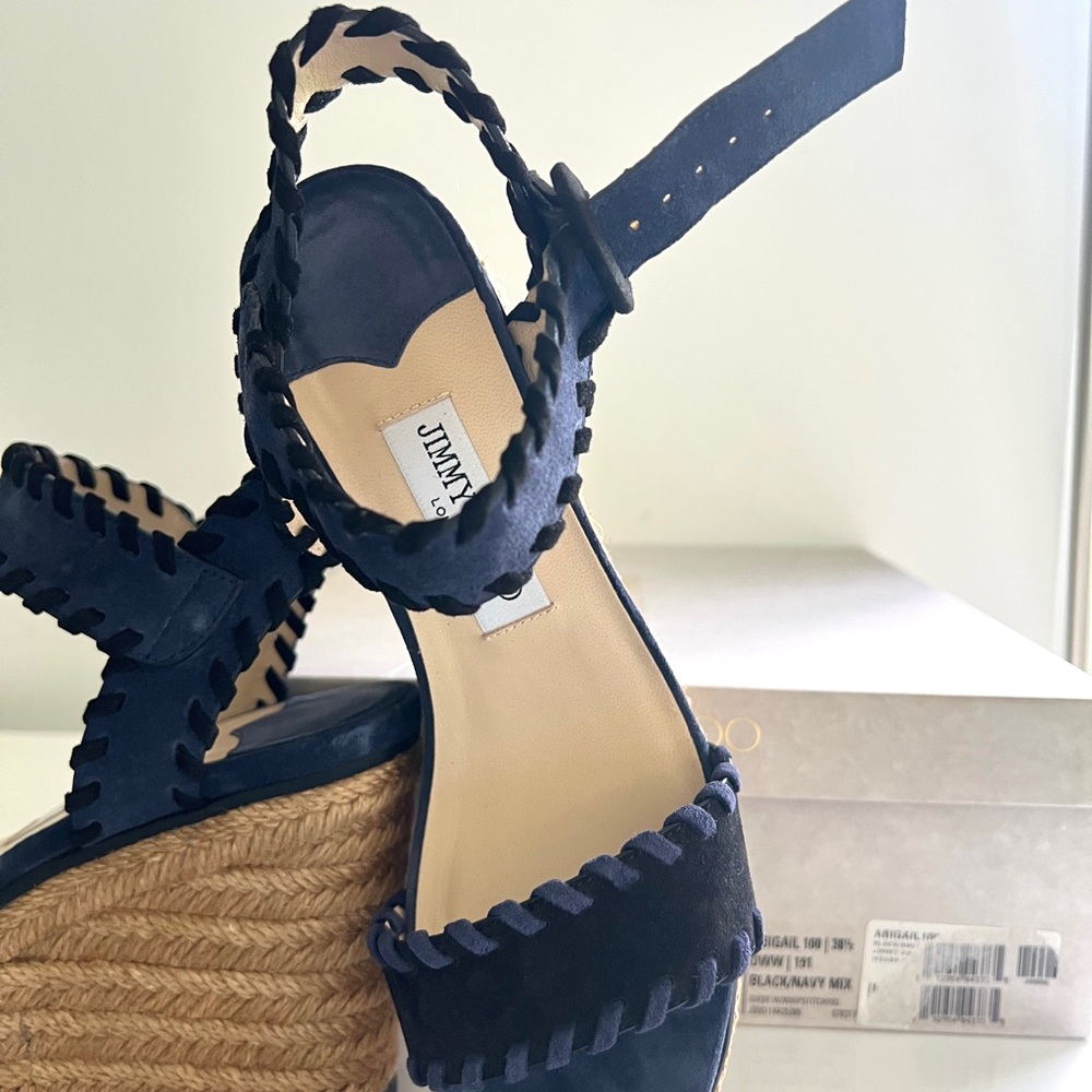 Jimmy Choo Abigail Blue Espadrille Wedge - Picture 4 of 7